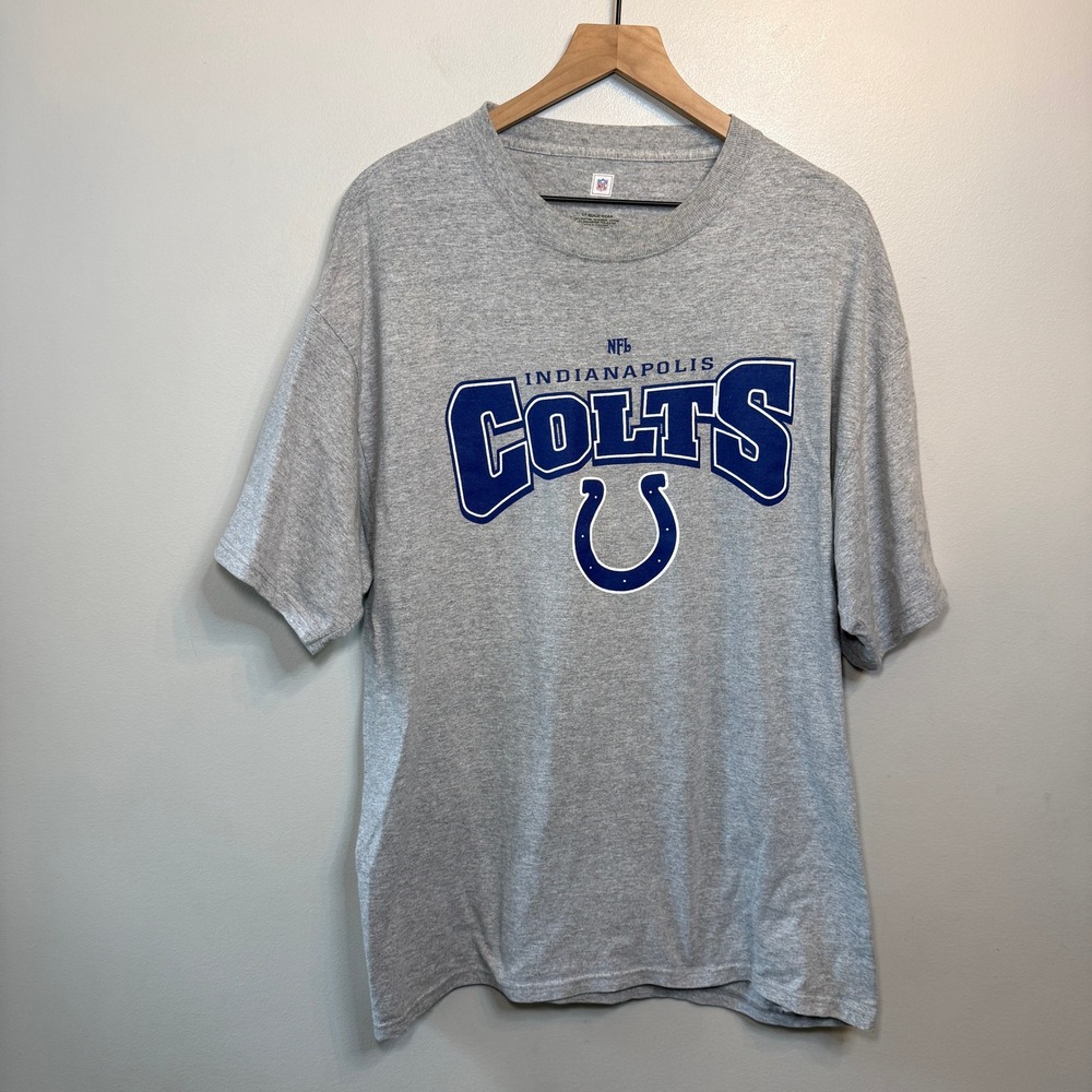 NFL Indianapolis Colts Men's Short Sleeve Graphic Logo T-Shirt Gray Size X-Large